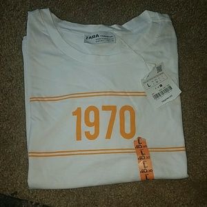 1970 white tee